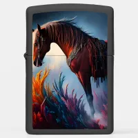 Elegant Prismatic Arabian Horse Digital Art Zippo Lighter