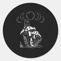 Aesthetic Goblincore And Cottagecore Mushroom Cozy Classic Round Sticker
