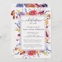 Succulents Celebration of Life Memorial Invitation