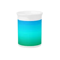 Sea and Sky Blue and Green Gradient Beverage Pitcher