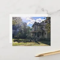 Haunted Halloween House With Skeletons Daytime Postcard
