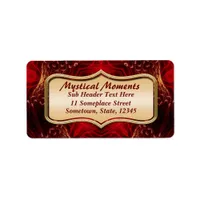 Mystical Moments Red Fractal Art Address Labels