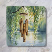 Weeping Willow, Windchimes and Lake Trivet