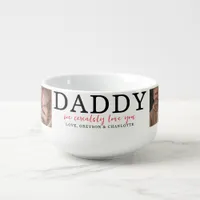 Best Daddy Ever | Love You 4 Photo Collage Soup Mug