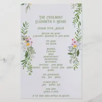 Whimsical Wildflower Wedding Ceremony Invitation Stationery