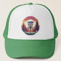 Pixel Art Disc Golf Course Trucker Hat