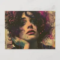 Woman With Her Hand on Her Face Postcard