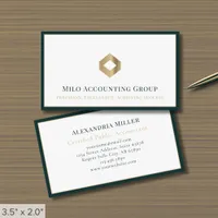 Accounting Firm Luxury Logo Border Business Card