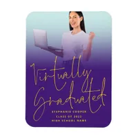 Virtually Graduated Script Photo 2022 Purple Magnet