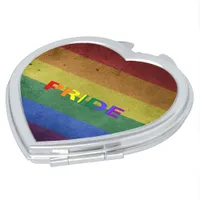 LGBT Rainbow Pride Flag Retro Style Compact Mirror