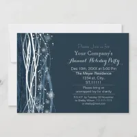 blue snow Festive Corporate holiday party Invite