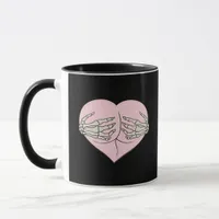 Heart Butt Hug Skeleton Hands Classic Mug