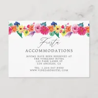 Floral Fiesta Accommodations Enclosure Card