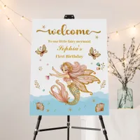 Magical Fairy Mermaid Girl's Birthday Party Foam Board