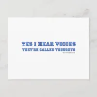 I Hear Voices Postcard