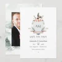 Wild Woodland Laurel Crest Wedding Photo Save The Date