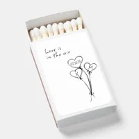 Whimsical "Love is in the Air" Custom Chic Wedding Matchboxes