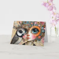 The Bird Lady Collage All Occasions  Card