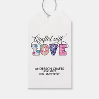 Crafted With Love Black Script ID193 Gift Tags