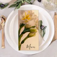 White Double Daffodils Spring Wedding Menu