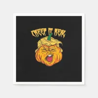 Crazy Halloween Pumpkin Trumpkin Costume Napkins