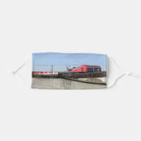 Red German Train Adult Cloth Face Mask