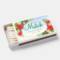 Perfect Match Tropical Floral Wedding Favor