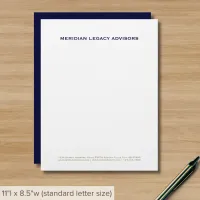 Simple Clean Modern Minimalist Business Letterhead