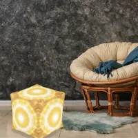 Golden Aura Burst Pouf