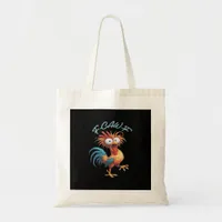 F Caw F Funny Chicken Humor Retro Style Tote Bag