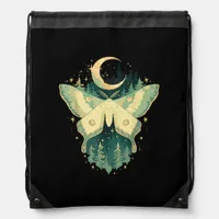 Moth Fairycore Goblincore Whimsigoth Cottagecore Drawstring Bag
