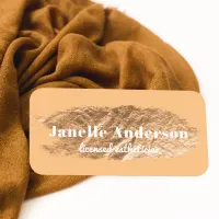 Modern Simple Orange Faux Gold Foil Professional Name Tag