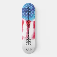 *~* Military ARROW Red White Blue Flag Skateboard