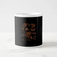 Botanical Art, Frog Fungi Goblincore Aesthetic Cot Giant Coffee Mug