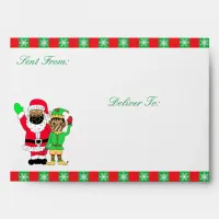 Santa Claus Letters Christmas Card Holiday   Envelope