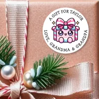 Personalized Gift Tag Christmas | Cute Pink