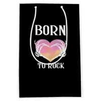 Skeleton Hands Heart Graphic Minimal Style Medium Gift Bag