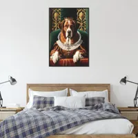 Renaissance retro portrait dog canvas print