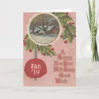 Vintage New Year Holiday Card