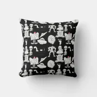 UFO, Alien, Bigfoot Cryptid Birthday   Throw Pillow