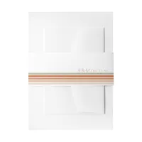 Refined Lines Geometric Wedding Terra Cotta ID983 Invitation Belly Band