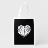 Skeleton Hands Heart– Gothic  Heart Classic Grocery Bag