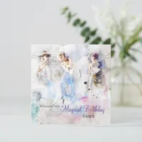 Elegant Dancers Magical Birthday Pastel colors Card