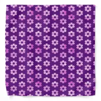 Pretty Purple Flower Pattern Bandana