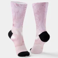 Snow Scene with Ornaments and Pink Tint Snow Socks