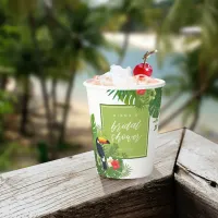 Watercolor Tropical Bridal Shower Green ID577 Paper Cups