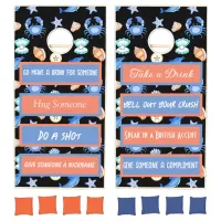  Funny Rules Beach Themed Cornhole Set