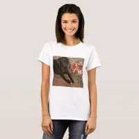 Halloween Dog with Sweet Tooth Womens T-Shirt