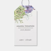 Watercolor Desert Cactus Succulents Gift Tags