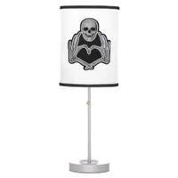 Skeleton Heart Hands Clean Graphic Mood Table Lamp